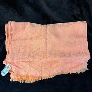 Peach Calvin Klein scarf